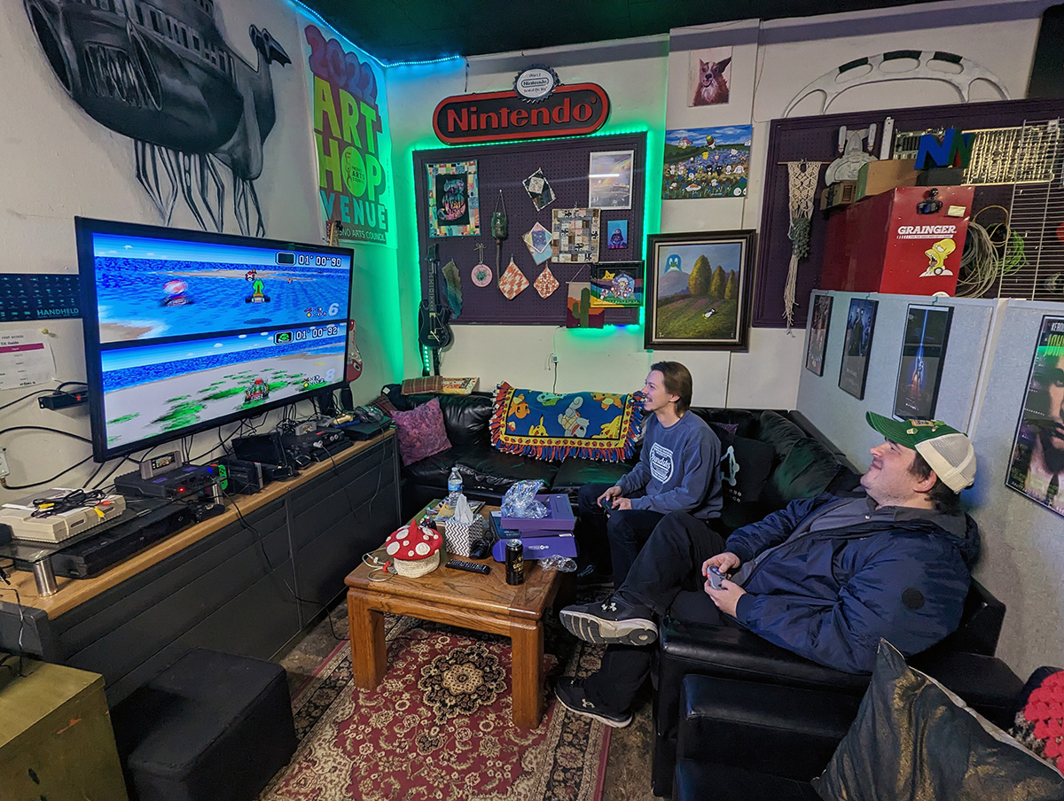 Gaming in the lounge